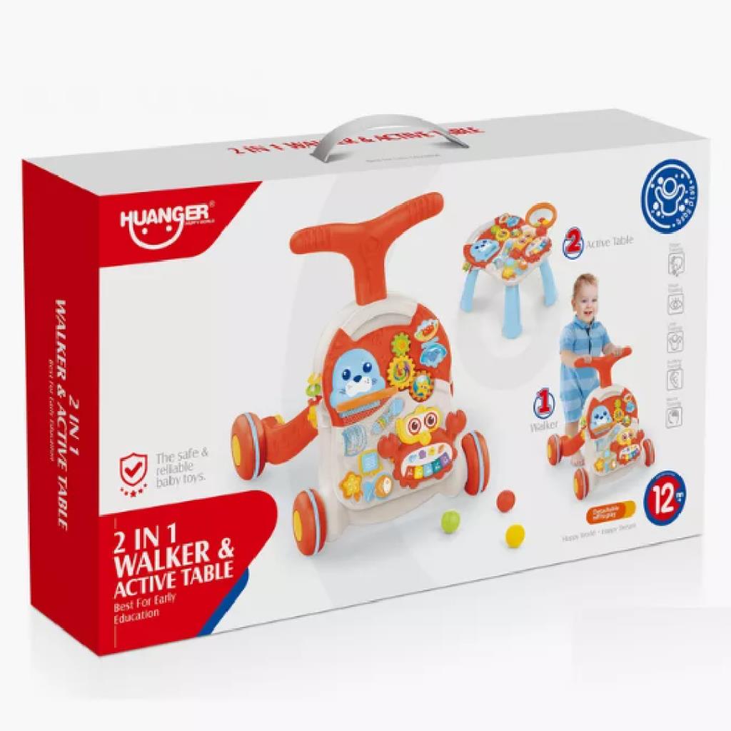 Huanger 2-in-1 Baby Walker and Table Game